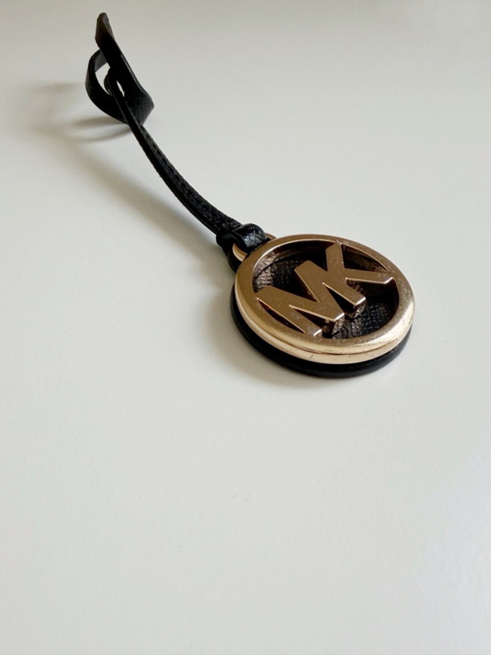 Michael Kors Black Leather Bag Charm - Picture 4 of 5